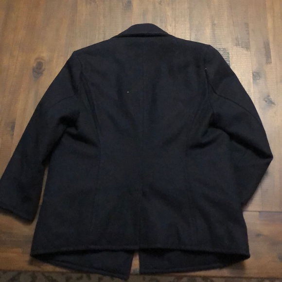 GAP boys EUC Quilted, warm deep navy blue pea coat - Picture 10 of 12